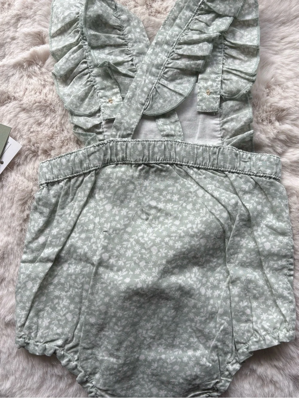 H&M Organic Cotton Floral Infant Romper NWT